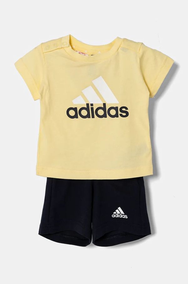 adidas Komplet za dojenčka adidas I BL CO T SET rumena barva, IV7396