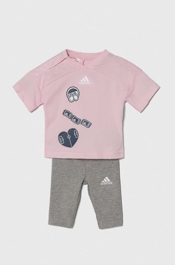 adidas Komplet za dojenčka adidas roza barva