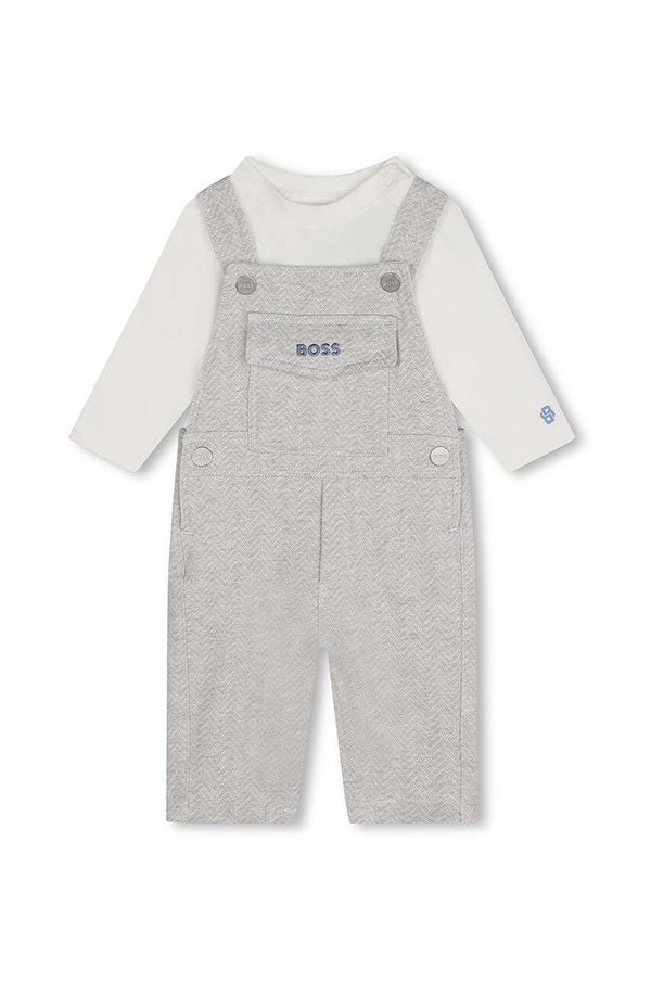 BOSS Komplet za dojenčka BOSS siva barva, J51066