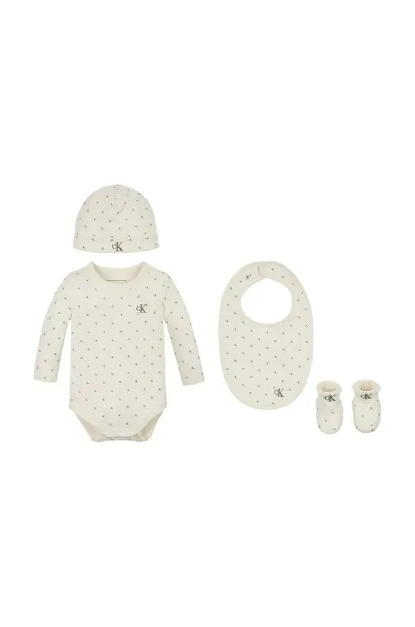 Calvin Klein Jeans Komplet za dojenčka Calvin Klein Jeans bež barva, IN0IN00311