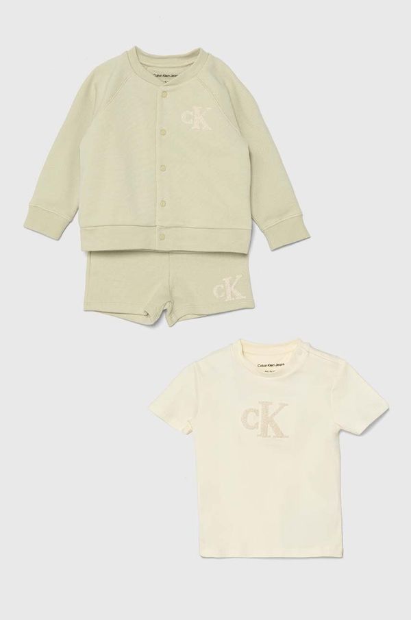 Calvin Klein Jeans Komplet za dojenčka Calvin Klein Jeans bež barva