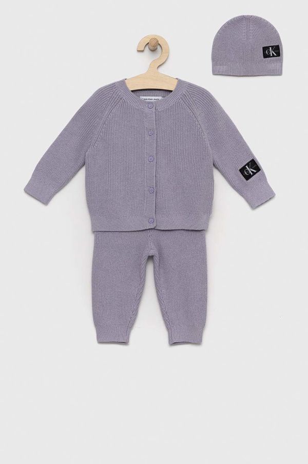 Calvin Klein Jeans Komplet za dojenčka Calvin Klein Jeans vijolična barva