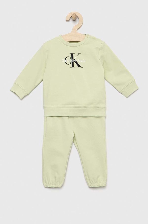 Calvin Klein Jeans Komplet za dojenčka Calvin Klein Jeans zelena barva