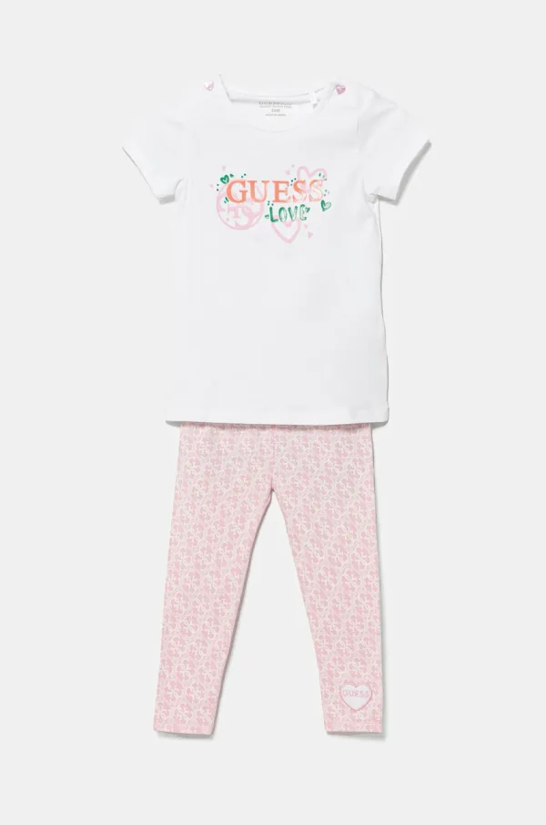 Guess Komplet za dojenčka Guess bela barva, A5RG06 K6YW4