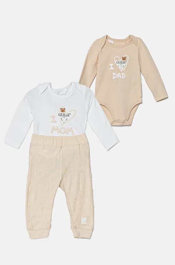 Guess Komplet za dojenčka Guess bež barva, H3YW02 J1314