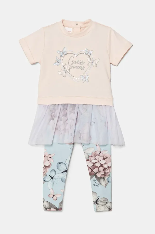 Guess Komplet za dojenčka Guess roza barva, A5RG17 KAN04