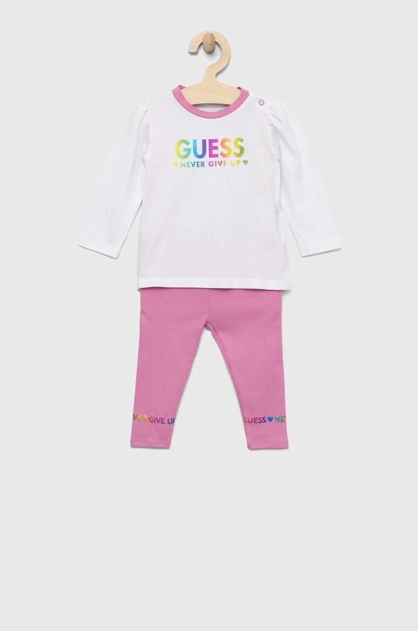 Guess Komplet za dojenčka Guess roza barva