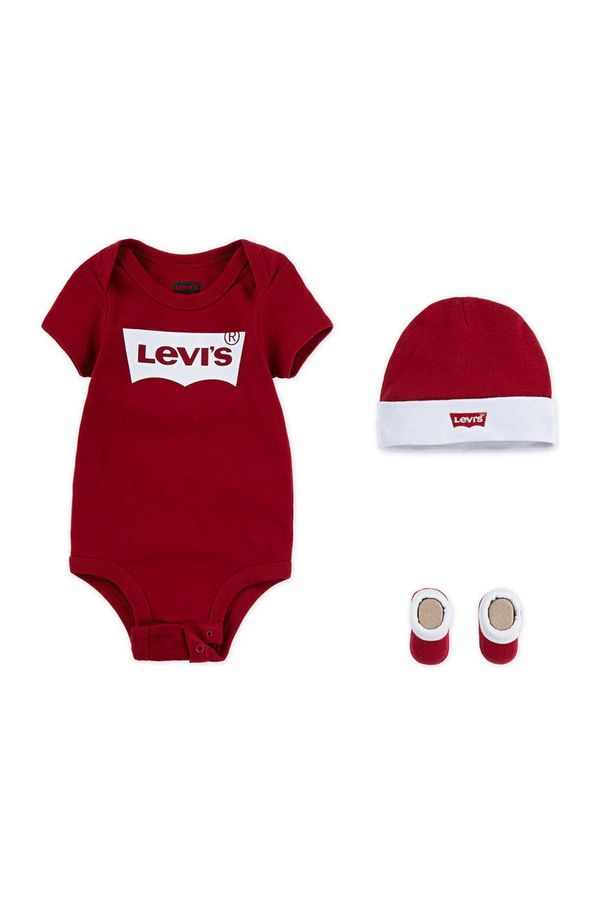 Levi's Komplet za dojenčka Levi's rdeča barva