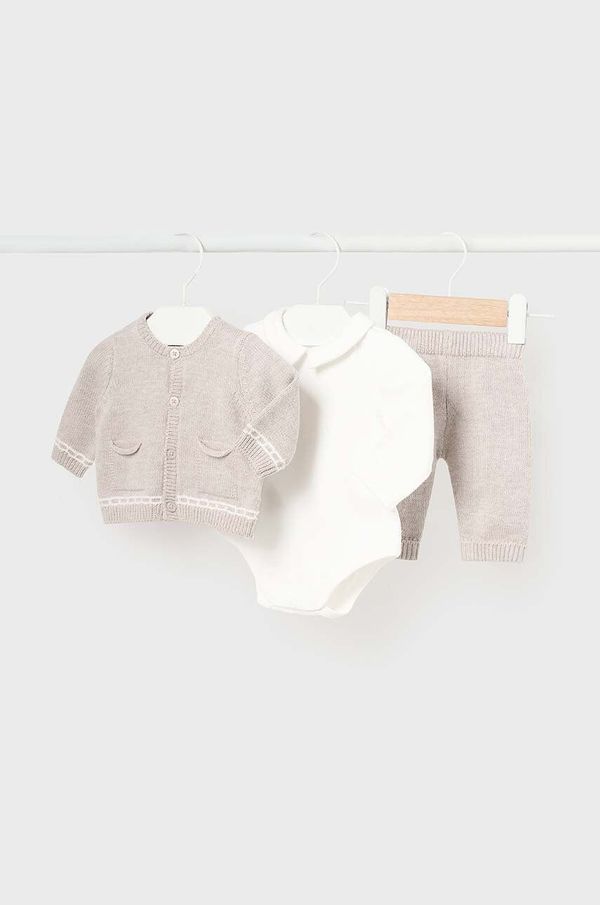 Mayoral Newborn Komplet za dojenčka Mayoral Newborn 3-pack bež barva, 2516