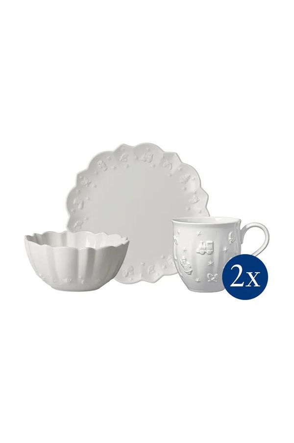 Villeroy & Boch Komplet za zajtrk za 2 osebi Villeroy & Boch Toy's Delight Royal Classic 6-pack bela barva