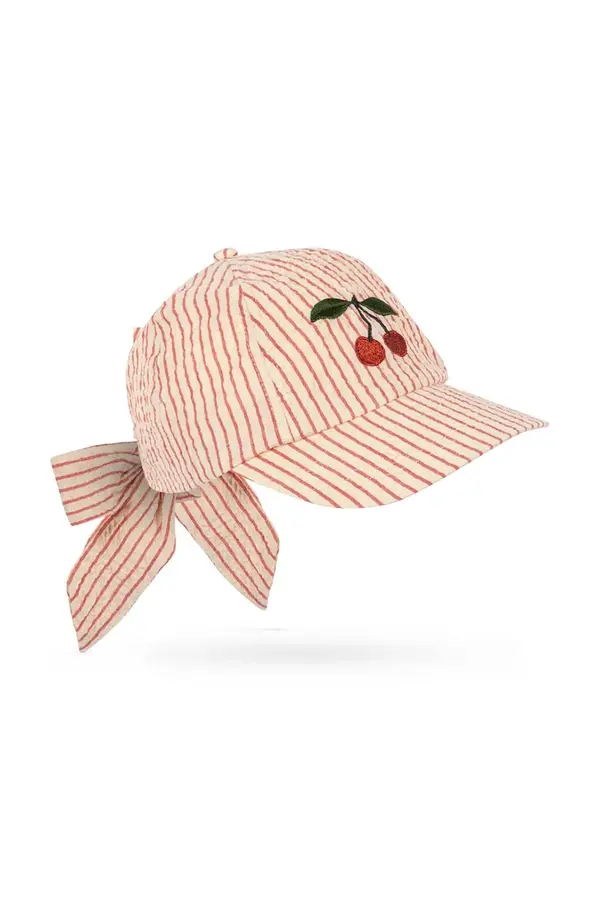 Konges Sløjd Konges Sløjd kapa s šiltom otroška bombažna ELLIE BOW CAP GOTS