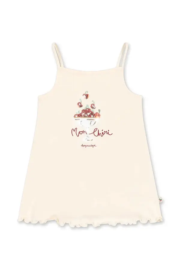 Konges Sløjd Konges Sløjd obleka bombažna FAMO STRAP DRESS GOTS