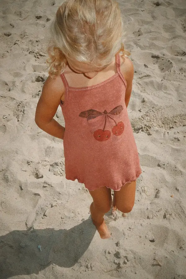 Konges Sløjd Konges Sløjd obleka bombažna ITTY STRAP DRESS GOTS