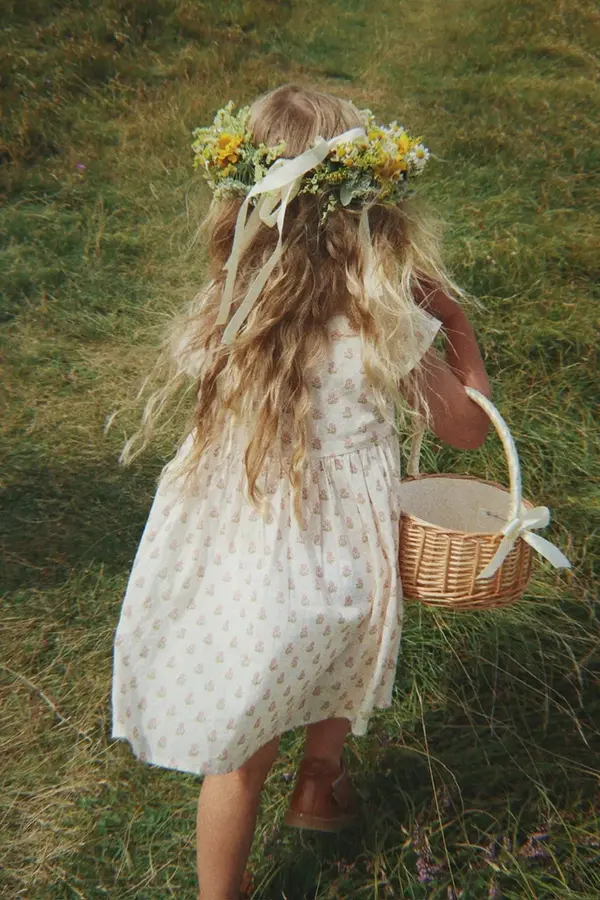 Konges Sløjd Konges Sløjd obleka bombažna PACEY DRESS GOTS