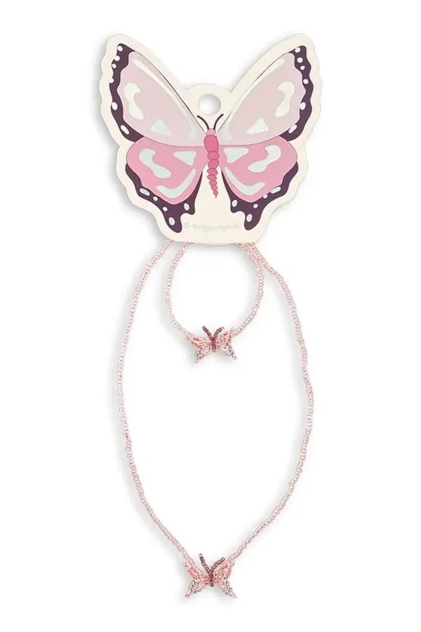 Konges Sløjd Konges Sløjd otroški BUTTERFLY NECKLACE AND BRACELET SET