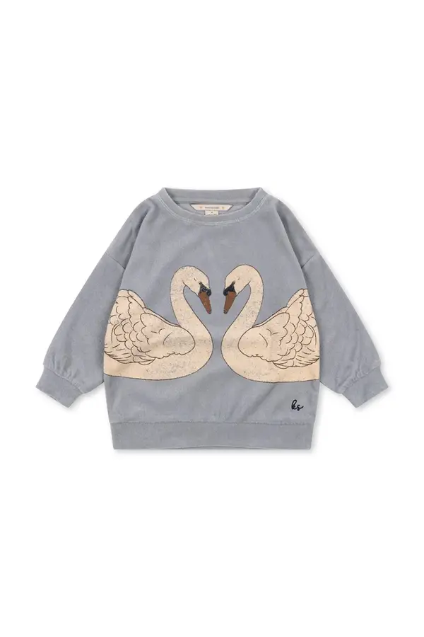 Konges Sløjd Konges Sløjd pulover otroški z bombažem ITTY SWEATSHIRT GOTS
