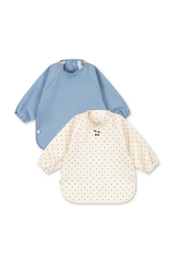 Konges Sløjd Konges Sløjd Slinček za dojenčka Konges Sløjd 2 PACK DINNER BIB WITH SLEEVES 2-pack