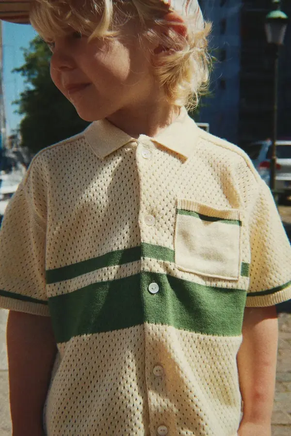 Konges Sløjd Konges Sløjd srajca otroška bombažna HAI KNIT SHIRT GOTS