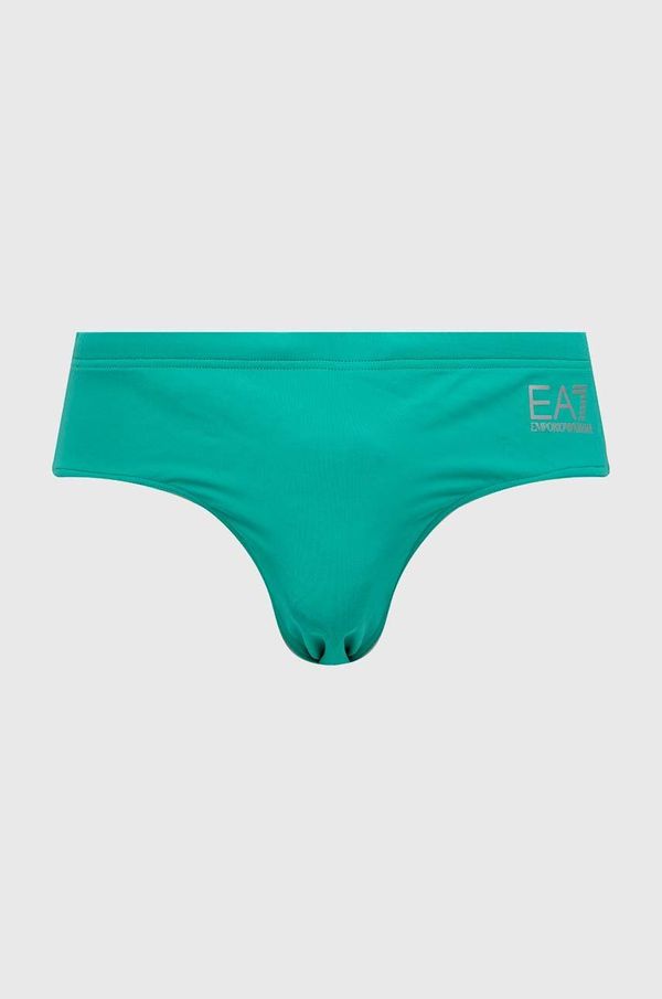 EA7 Emporio Armani Kopalne hlače EA7 Emporio Armani zelena barva