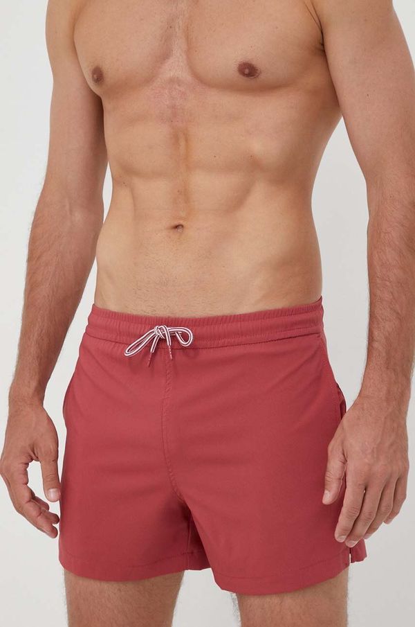 Abercrombie & Fitch Kopalne kratke hlače Abercrombie & Fitch rdeča barva