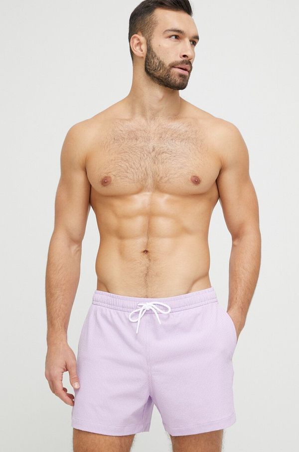 Abercrombie & Fitch Kopalne kratke hlače Abercrombie & Fitch vijolična barva