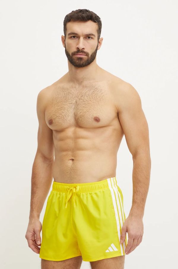 adidas Kopalne kratke hlače adidas 3S BLD SH 3IN rumena barva, JD4235