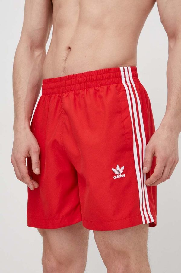 adidas Originals Kopalne kratke hlače adidas Originals rdeča barva