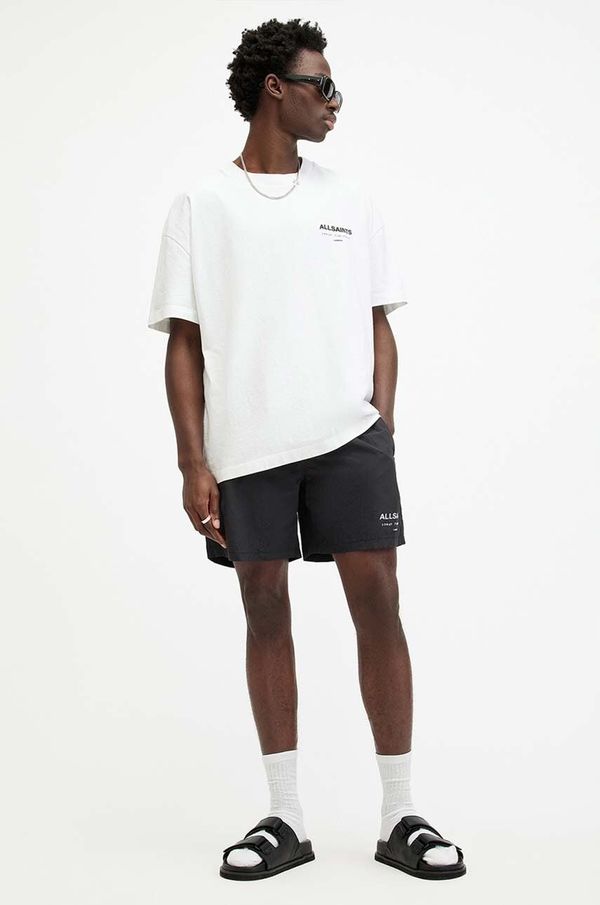 AllSaints Kopalne kratke hlače AllSaints UNDERGROUND SWIMSHRT moške, črna barva, M012WA