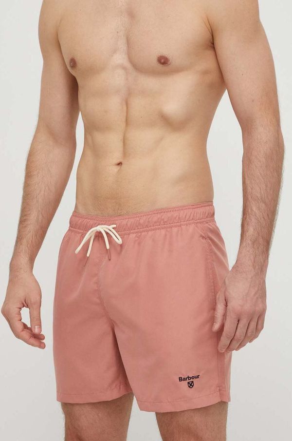Barbour Kopalne kratke hlače Barbour roza barva MSW0064