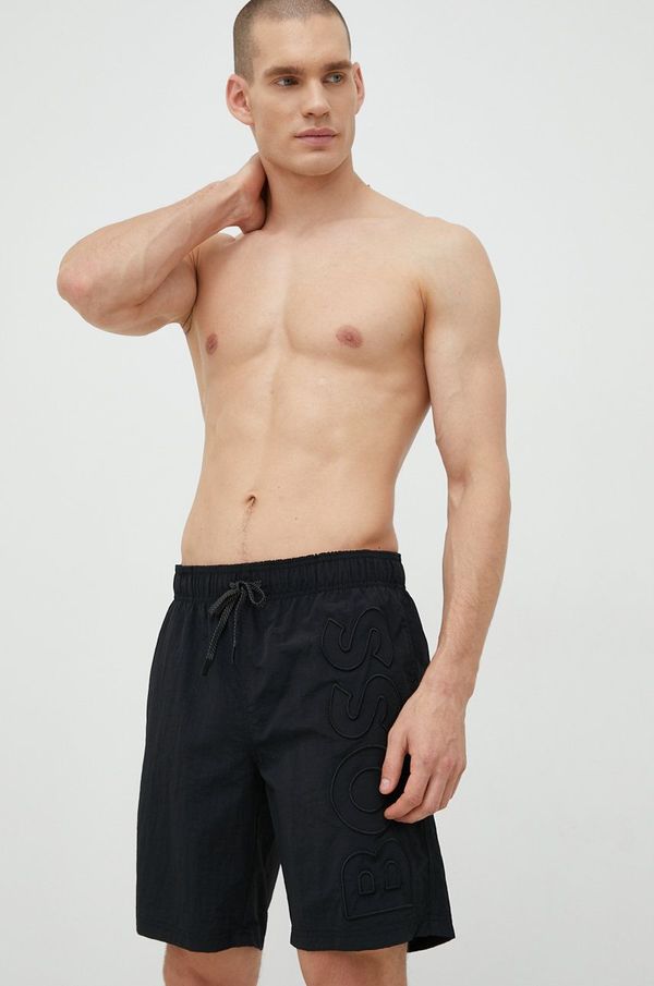 BOSS Kopalne kratke hlače BOSS črna barva