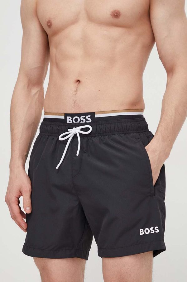 Boss Kopalne kratke hlače BOSS črna barva