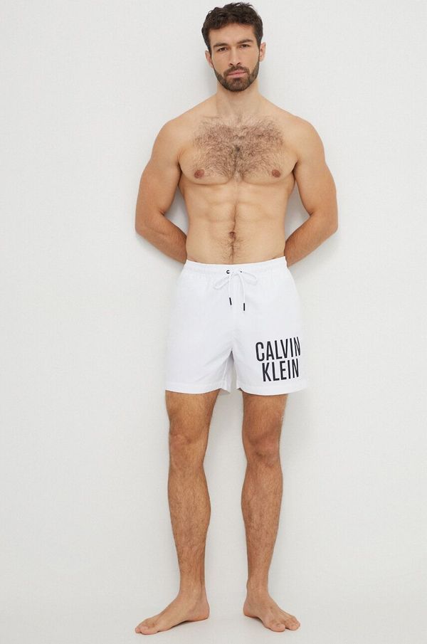 Calvin Klein Kopalne kratke hlače Calvin Klein bela barva