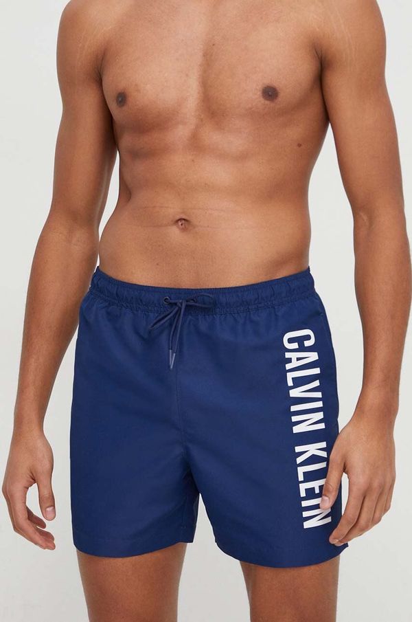 Calvin Klein Kopalne kratke hlače Calvin Klein mornarsko modra barva