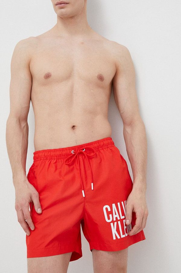 Calvin Klein Kopalne kratke hlače Calvin Klein rdeča barva