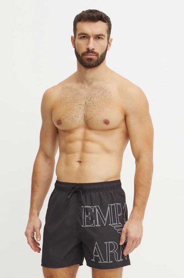 Emporio Armani Underwear Kopalne kratke hlače Emporio Armani Underwear črna barva, EM000583 AF12326