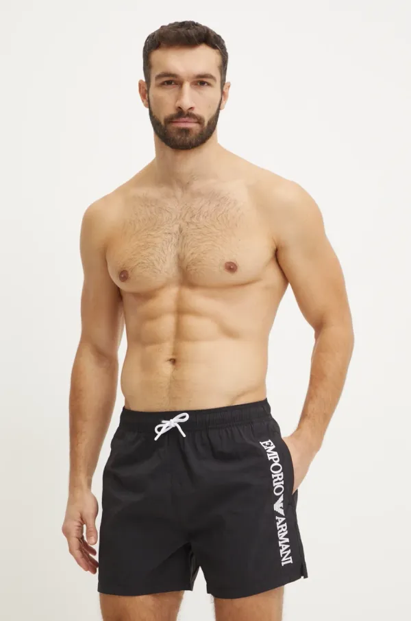 Emporio Armani Underwear Kopalne kratke hlače Emporio Armani Underwear črna barva, EM000583 AF12330