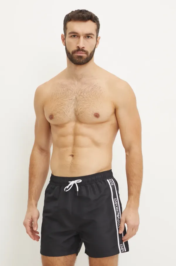 Emporio Armani Underwear Kopalne kratke hlače Emporio Armani Underwear črna barva, EM000583 AF12333