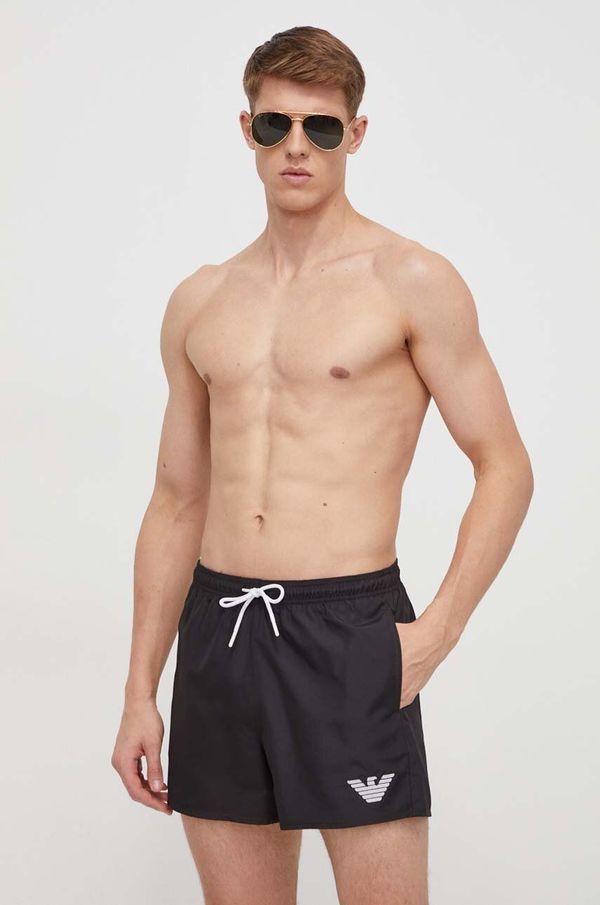 Emporio Armani Underwear Kopalne kratke hlače Emporio Armani Underwear črna barva