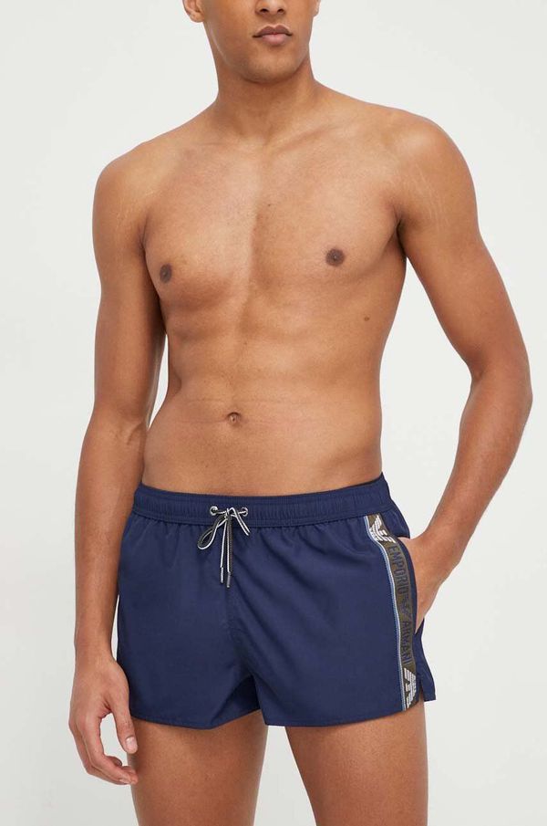 Emporio Armani Underwear Kopalne kratke hlače Emporio Armani Underwear mornarsko modra barva