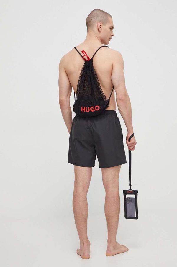 Hugo Kopalne kratke hlače HUGO črna barva