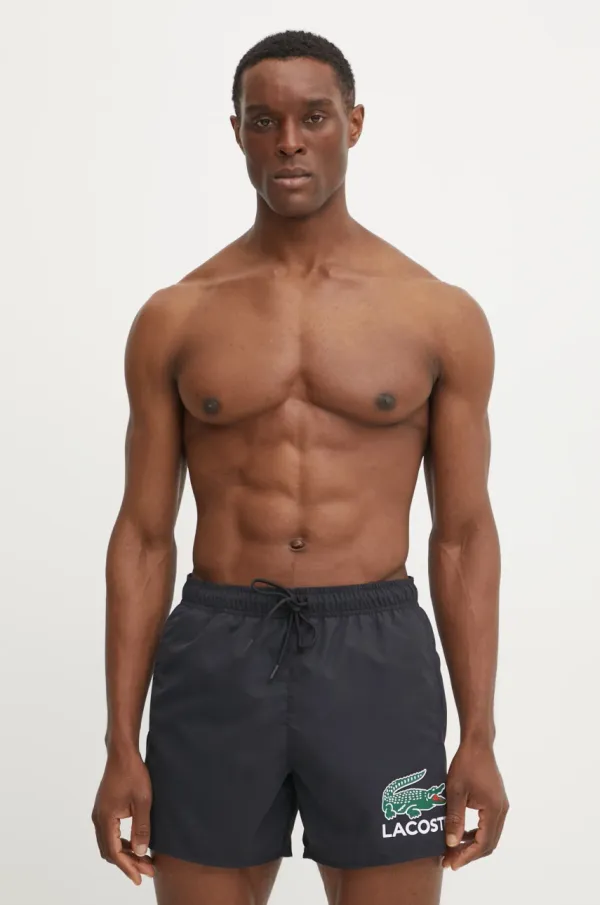 Lacoste Kopalne kratke hlače Lacoste črna barva