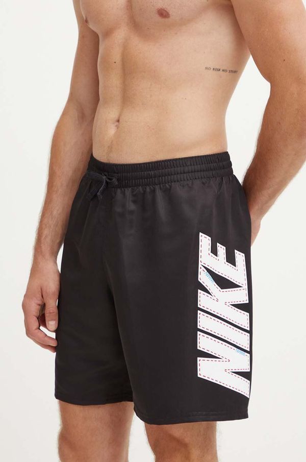 Nike Kopalne kratke hlače Nike Big Block črna barva, NESSE521