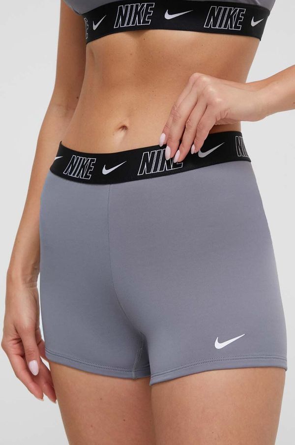 Nike Kopalne kratke hlače Nike Logo Tape siva barva