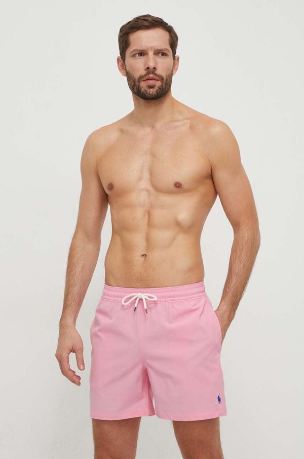 Polo Ralph Lauren Kopalne kratke hlače Polo Ralph Lauren roza barva