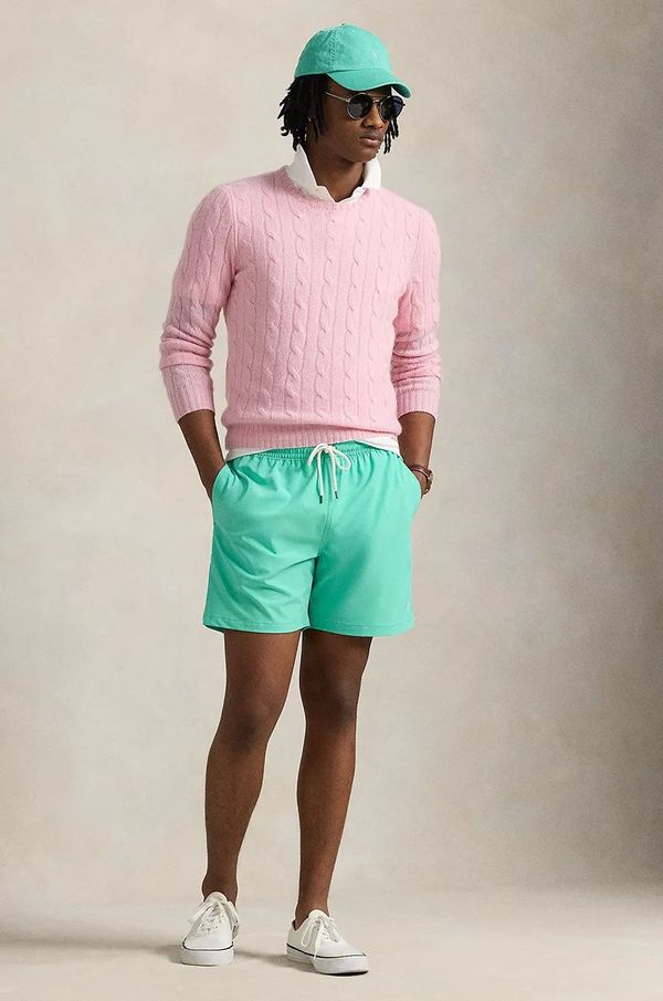 Polo Ralph Lauren Kopalne kratke hlače Polo Ralph Lauren zelena barva, 710957782