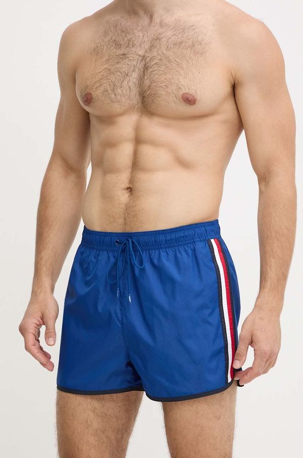 Tommy Hilfiger Kopalne kratke hlače Tommy Hilfiger moške, mornarsko modra barva, UM0UM03217