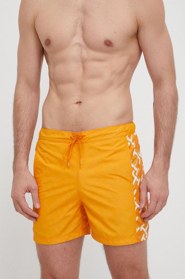 Tommy Hilfiger Kopalne kratke hlače Tommy Hilfiger oranžna barva