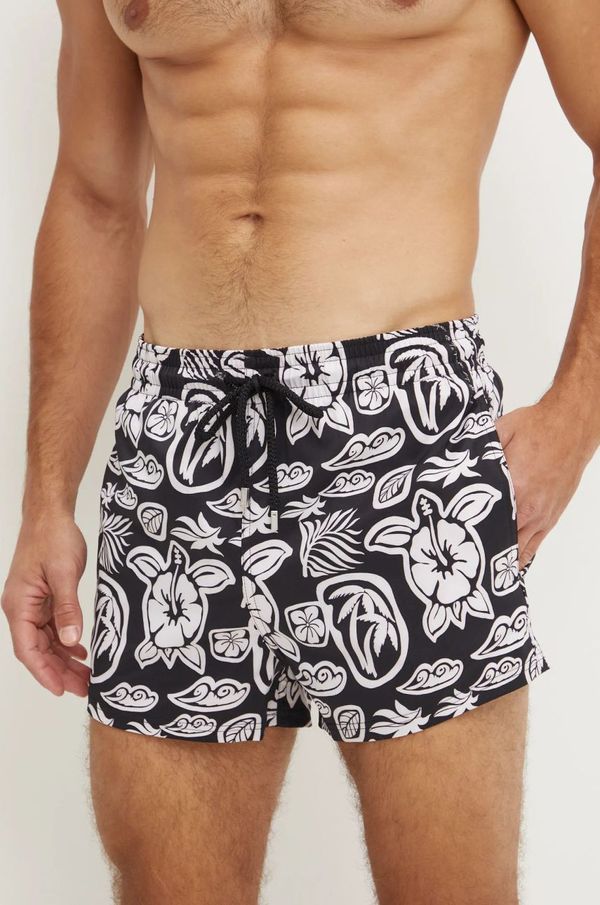 Vilebrequin Kopalne kratke hlače Vilebrequin MANTA črna barva, MTAAF501