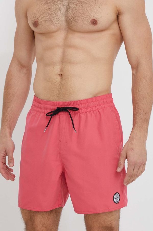 Volcom Kopalne kratke hlače Volcom roza barva