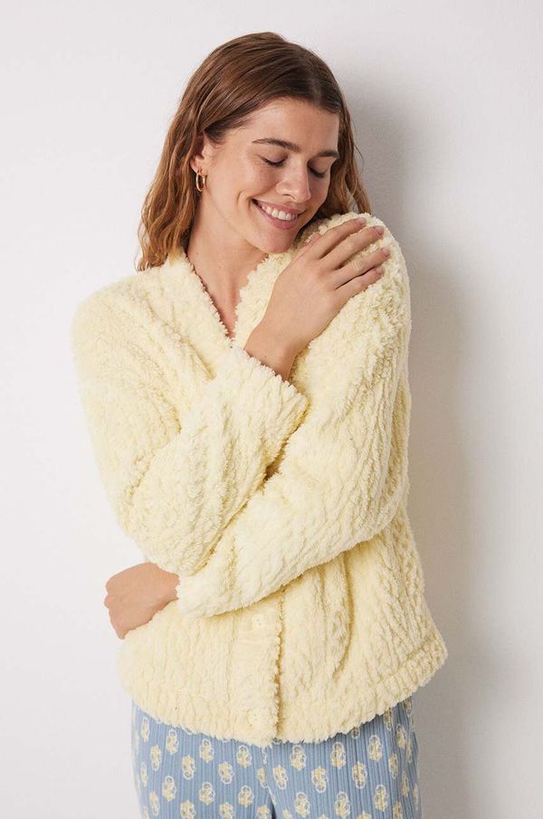 women'secret Kopalni plašč women'secret DAILY NORDIC BOTANICAL rumena barva, 4688361